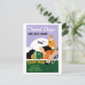 ニュージーランド旅行日ヴィンテージ旅行ポスター ポストカード (スタンド正面)