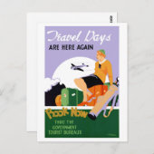 ニュージーランド旅行日ヴィンテージ旅行ポスター ポストカード (正面/裏面)