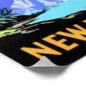 ニュージーランド湖マセソンヴィンテージ旅行ポスター ポスター (角)