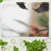 ニュージーランド産の亜麻の上にチュイの鳥 キッチンタオル (折り畳み)