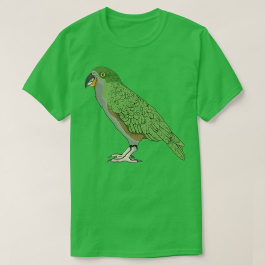 ニュージーランド産の鳥を飼育する Tシャツ (デザイン正面)