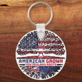 ニュージーランド米国アメリカ合衆国統一された州ツリー キーホルダー (裏面)