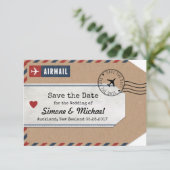 ニュージーランド航空便スーツケースタグ 保存日 セーブザデート (スタンド正面)