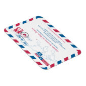 ニュージーランド航空郵便ウェディング日付3x4を保存 マグネット (右側)