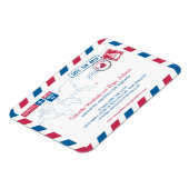 ニュージーランド航空郵便ウェディング日付3x4を保存 マグネット (左側)