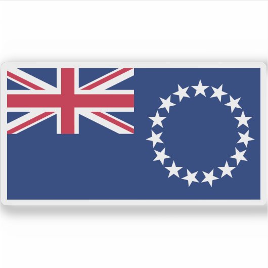 ニュージーランド調理師諸島国旗 シール (正面)