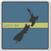 ニュージーランド青茶カントリーブラックブルーイエローNZ シール (正面)