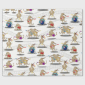 ニュージーランド音楽パターン ラッピングペーパー (フラット)