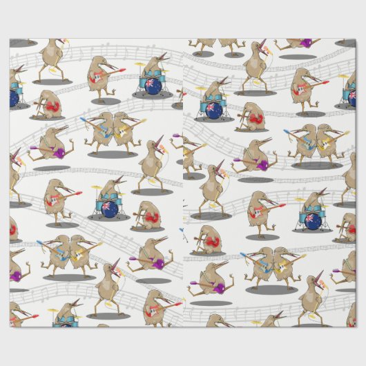 ニュージーランド音楽パターン ラッピングペーパー (シーム)