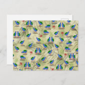 ニュージーランド高戸バードパターン ポストカード (正面/裏面)