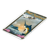 ニュージーランド魚釣り旅行ポスター マグネット (左側)