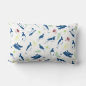 ニュージーランド鳥のパターン ランバークッション (裏面)