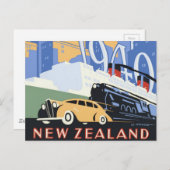 ニュージーランド100周年ヴィンテージ旅行 ポストカード (正面/裏面)