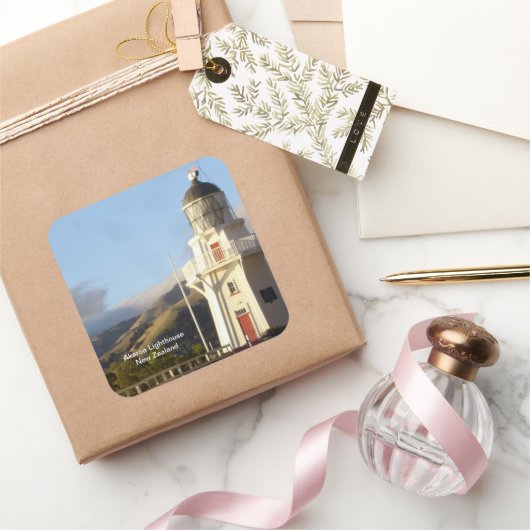 ニュージーランド,アカロアライトハウス スクエアシール (ギフト)