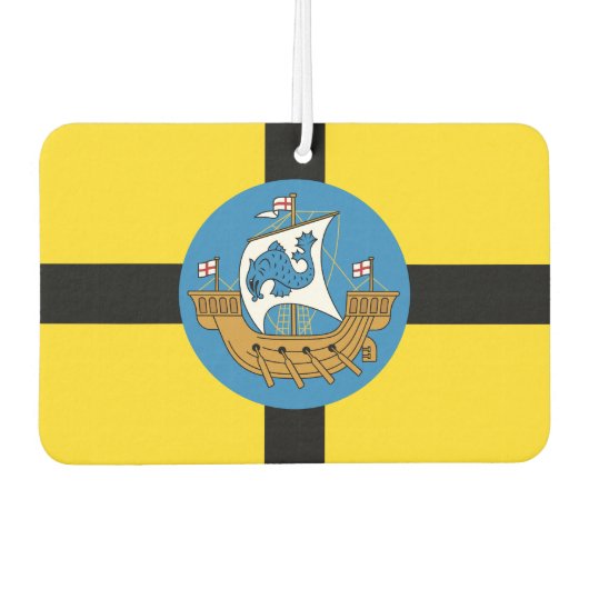 ニュージーランド・ウェリントン州旗 カーエアーフレッシュナー (正面)