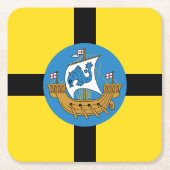 ニュージーランド・ウェリントン州旗 スクエアペーパーコースター (正面)