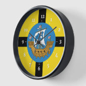 ニュージーランド・ウェリントン州旗 壁時計 (傾斜)