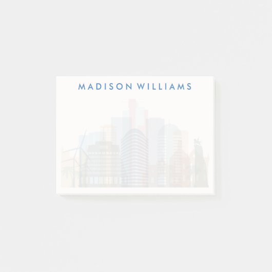 ニュージーランド·ウェリントン|シティスカイライン ポストイット (正面)