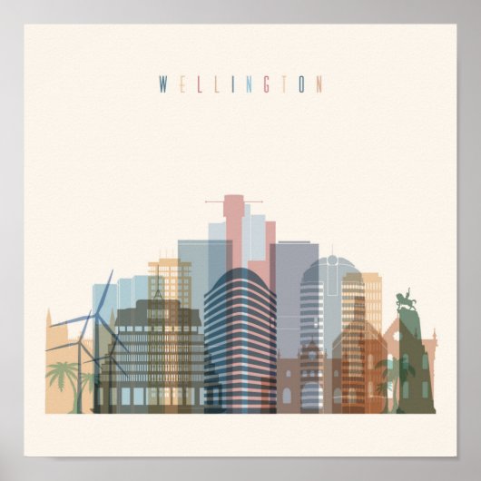 ニュージーランド・ウェリントン |スカイライン ポスター (正面)