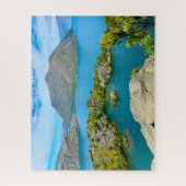 ニュージーランド、オタゴ市Mou Waho ジグソーパズル (縦)