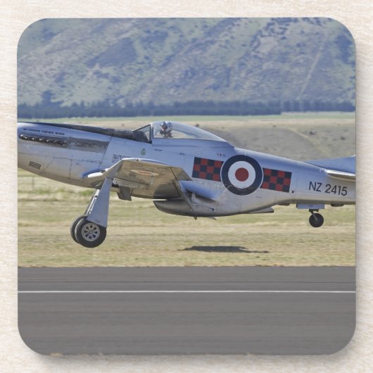 ニュージーランド、オタゴ、ワナカ、ワーバード4羽以上 コースター (正面)