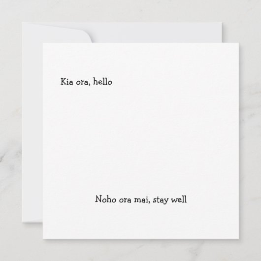 ニュージーランド オーダーメイド フォト コラージュ スクエア カード (裏面)