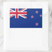 ニュージーランド*カラフル国旗のシール 長方形シール (バッグ)