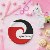 ニュージーランド、キアオラ&マオリ国旗/スポーツ，ラグビー ペーパープレート (パーティー)