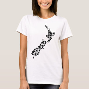 ニュージーランド – キウイでいっぱい – 黒 Tシャツ