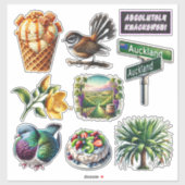 ニュージーランド キウイアナ セット4 シール (シート)