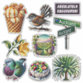 ニュージーランド キウイアナ セット4 シール (正面)