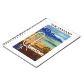 ニュージーランド・クイーンズタウン・ヴィンテージ旅行ポスター ノートブック (左側)