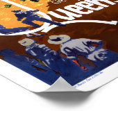 ニュージーランド・クイーンズタウン・ヴィンテージ旅行ポスター ポスター (角)