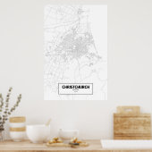 ニュージーランド・クライストチャーチ（黒の白） ポスター (キッチン)