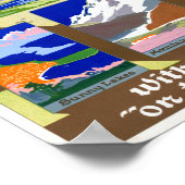 ニュージーランド・クリスティチャーチ・ヴィンテージのポスター復元 ポスター (角)