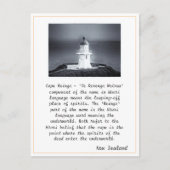 ニュージーランド – ケープレインガライトハウス/マオリツリー ポストカード (正面)