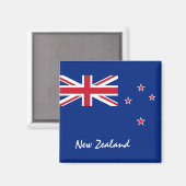 ニュージーランド&ジーランド国旗の休日、旅行/スポーツ マグネット (正面/裏面)