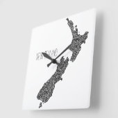 ニュージーランド スクエア壁時計 (傾斜)