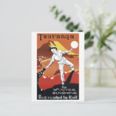 ニュージーランド・タウランガ・ヴィンテージのポスター復元 ポストカード (スタンド正面)