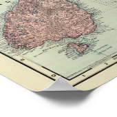 ニュージーランド、タスマニア、フィジー ポスター (角)