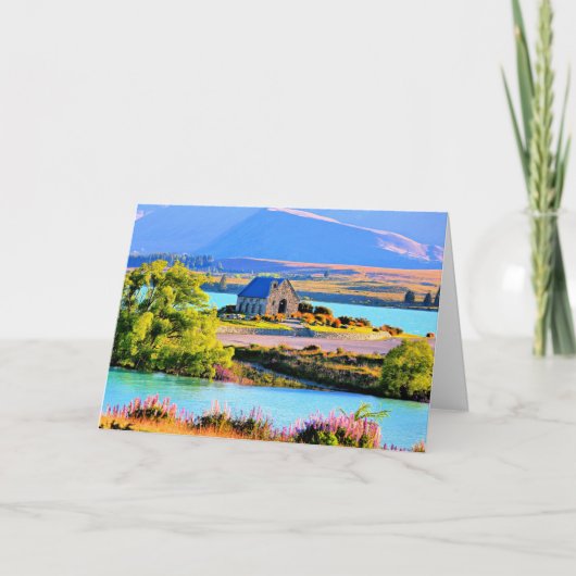 ニュージーランド·テカポ湖 カード (正面)