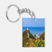 ニュージーランド，ニュージーランドポイント灯台 キーホルダー (正面左)