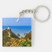 ニュージーランド，ニュージーランドポイント灯台 キーホルダー (裏面)