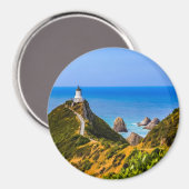 ニュージーランド，ニュージーランドポイント灯台 マグネット (正面/裏面)