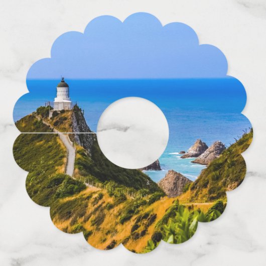 ニュージーランド,ニュージーランドポイント灯台 ワイングラスタグ (裏面)