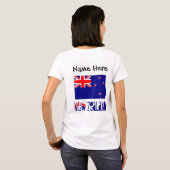 ニュージーランド ニュージーランド人 旗 カスタマイズ Tシャツ (裏面フル)