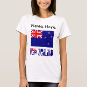 ニュージーランド ニュージーランド人 旗 カスタマイズ Tシャツ (正面)