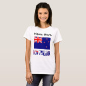 ニュージーランド ニュージーランド人 旗 カスタマイズ Tシャツ (正面フル)