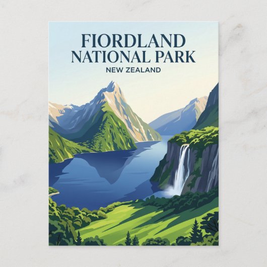 ニュージーランド フィヨルドランド国立公園 ポストカード (正面)