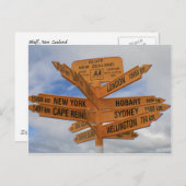 ニュージーランド，ブラフ ポストカード (正面/裏面)